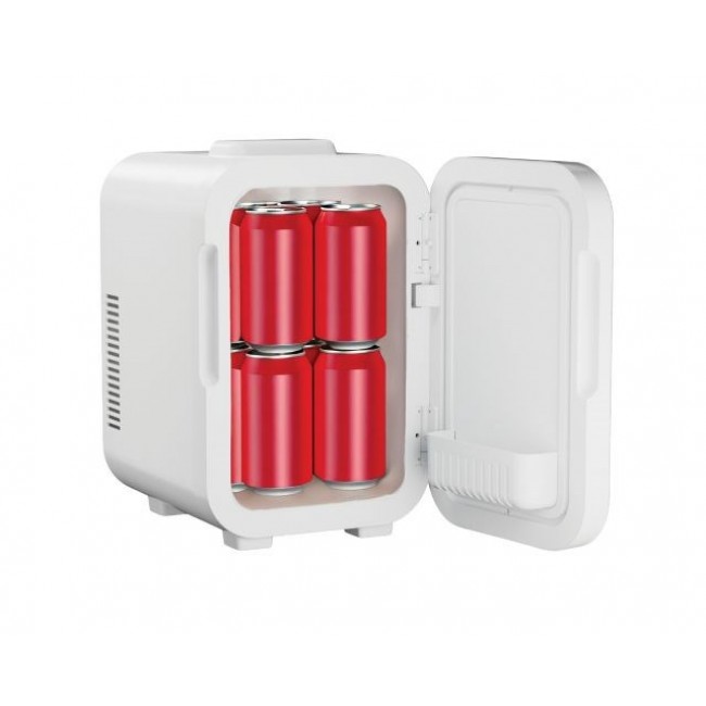 ELLE 8L mini fridge with LED make-up mirror, white