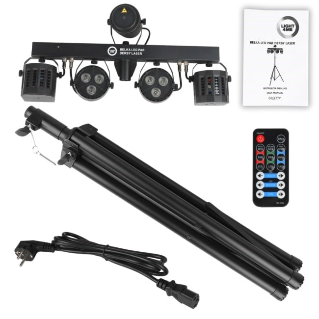 LIGHT4ME Belka LED Par Derby Laser - lighting kit