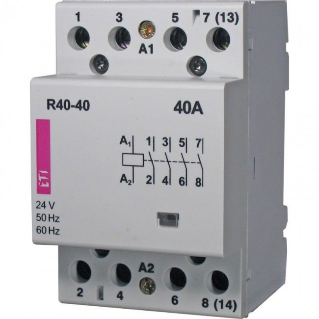 R 40-40 MODULAR CONTACTOR 40A 4P 4Z 3M 230V AC ETICON