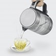 Severin WK 3420 electric kettle 1.7 L 2200 W Black, Stainless steel, Transparent