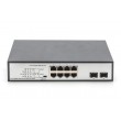 Digitus DN-95140 network switch Unmanaged Gigabit Ethernet (10/100/1000) Power over Ethernet (PoE) Black, Silver
