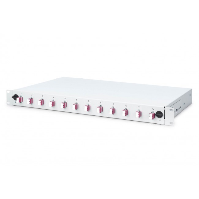 Digitus Fiber Optic Sliding Splice Box, 1U, Equipped, LC, OM4