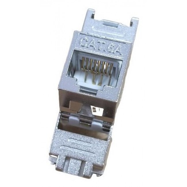 Equip Cat.6A Slim Keystone Jack, Toolfree, Shielded, 8pcs/set