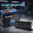 Qoltec Specjalistyczna adowarka do akumulatora LiFePO4 12V | 30A | PF 0.9 | LED | Inteligentne adowanie