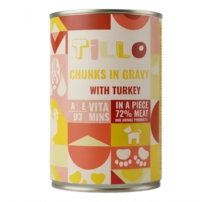 TILLO Chunks in gravy Turkey - wet dog food - 415g TILLO Chunks in gravy Turkey - wet dog food - 415g