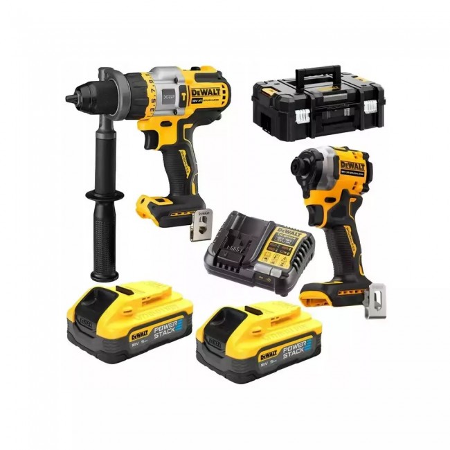DEWALT ZESTAW COMBO 18V DCK2052H2T (DCD999, DCF850) 2x5,0Ah POWERSTACK TSTAK