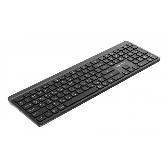 Gembird Dual-mode pro-business slim wireless keyboard, 2.4G+BT, Cyrillic layout Gembird Dual-mode pro-business slim wireless keyboard, 2.4G+BT, Cyrillic layout