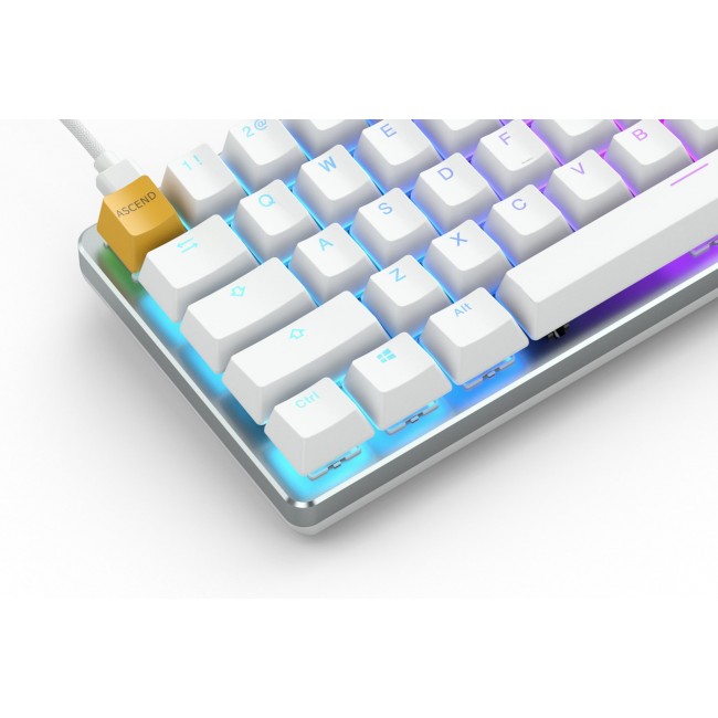 Glorious PC Gaming Race GMMK keyboard USB QWERTY US International Silver, White Glorious PC Gaming Race GMMK keyboard USB QWERTY US International Silver, White