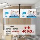 Maclean ceiling mount for two TVs, max load 2x40kg, 34-60