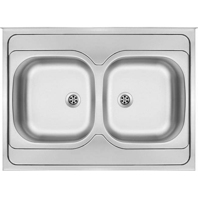 2-bowl steel sink - overlay