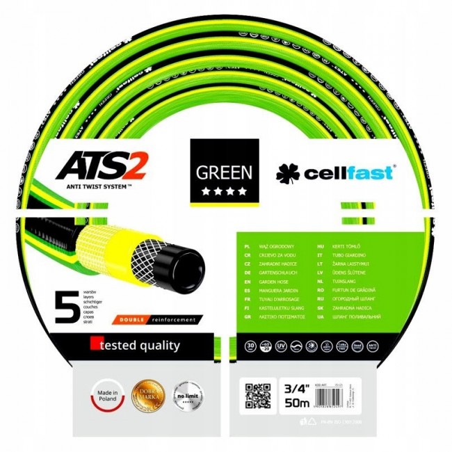Garden hose Cellfast 15-121 GREEN ATS2 3/4 Garden hose Cellfast 15-121 GREEN ATS2 3/4
