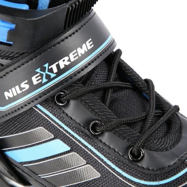 NILS EXTREME NH18191 2IN1 SKATES BLACK/BLUE SIZE. M (34-38) WITH INTERCHANGEABLE HOCKEY SKATES