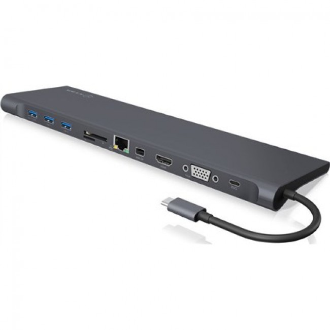 ICY BOX IB-DK2102-C Wired USB 3.2 Gen 1 (3.1 Gen 1) Type-C Anthracite, Black ICY BOX IB-DK2102-C Wired USB 3.2 Gen 1 (3.1 Gen 1) Type-C Anthracite, Black