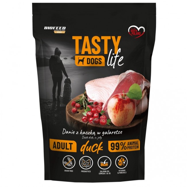BIOFEED Tasty Dogs Life Duck - wet dog food - 500g