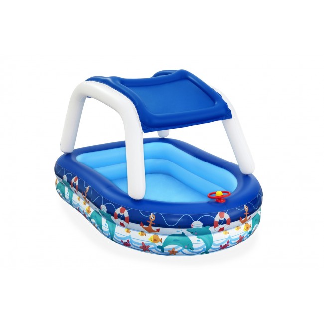 Inflatable pool+canopy 213x155x132 B54370
