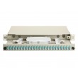Equip 24-Port Fiber Optic Splice Box, LC Duplex, OM3, 1U, Equipped, Grey