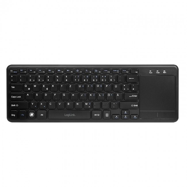 LogiLink ID0188 keyboard Home RF Wireless QWERTZ Black