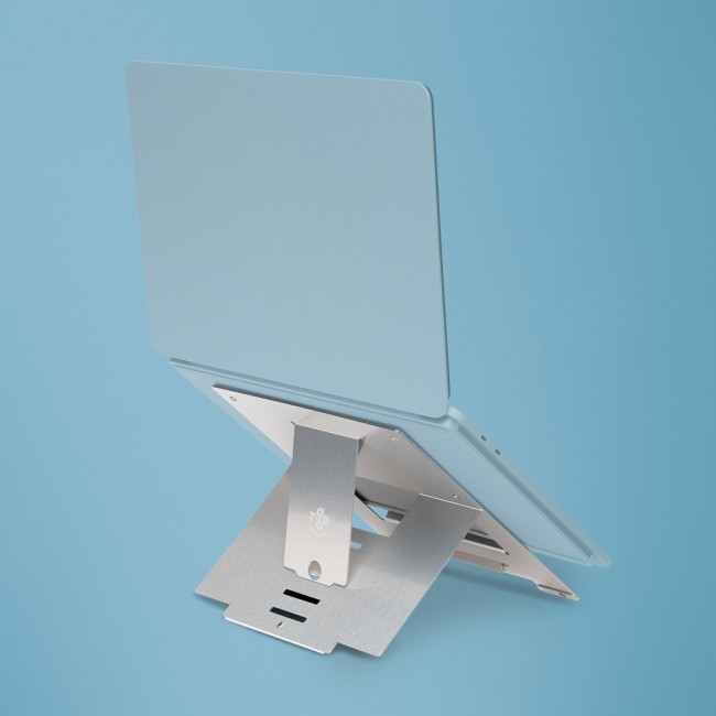 R-Go Tools Laptop stand R-Go Riser Flexible, adjustable folding laptop riser, ergonomic, Hylite aluminum, silver