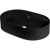 Granite countertop washbasin with a faucet island - oval