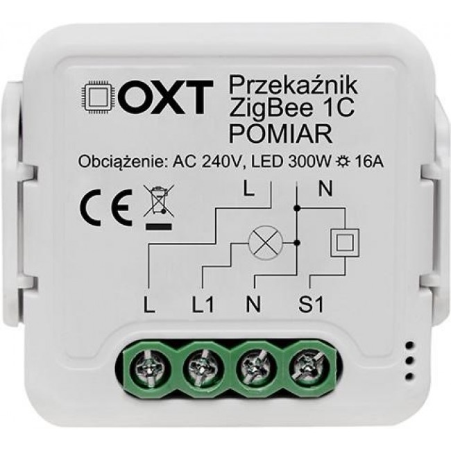 OXT module relay 1 rev. measurement 16A ZigBee TUYA OXT module relay 1 rev. measurement 16A ZigBee TUYA
