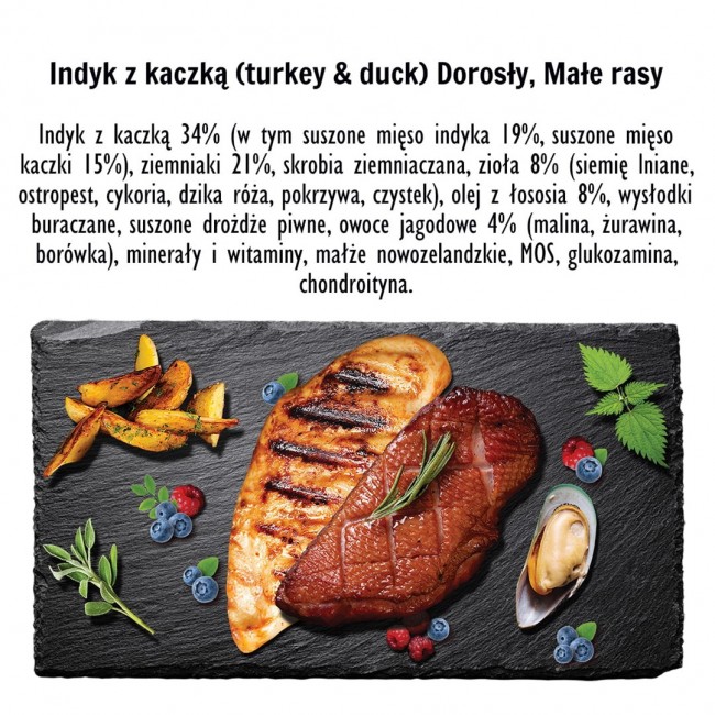 PAKA ZWIERZAKA Turkey with duck S - dry dog food - 1,5kg