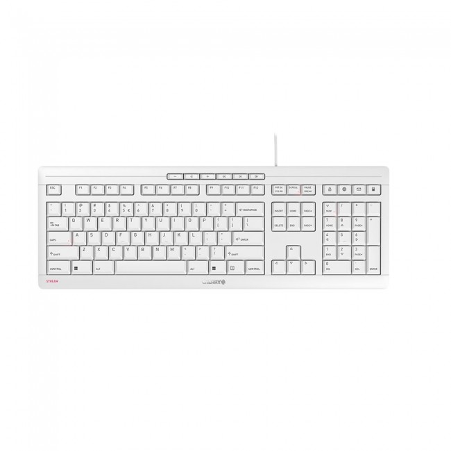 CHERRY STREAM keyboard Office USB QWERTY US English White CHERRY STREAM keyboard Office USB QWERTY US English White