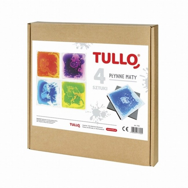 Tullo Sensory path colorful sensory tiles with liquid 4 pcs Tullo Sensory path colorful sensory tiles with liquid 4 pcs