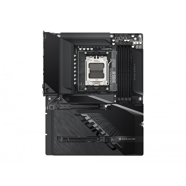 GIGABYTE B850 AORUS STEALTH Motherboard - AMD Ryzen 9000 Series CPUs, 14+2+2 Phases Digital VRM, up to 8200MHz DDR5 (OC), 2xPCIe 5.0 + 2xPCIe 4.0 M.2, WIFI 7, 5 GbE LAN, USB 3.2 Gen 2