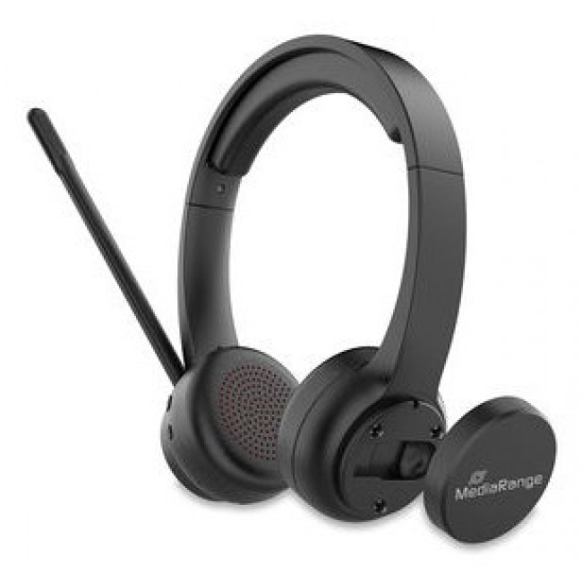 MediaRange MROS307 headphones/headset Wireless Head-band Calls/Music USB Type-C Bluetooth Black