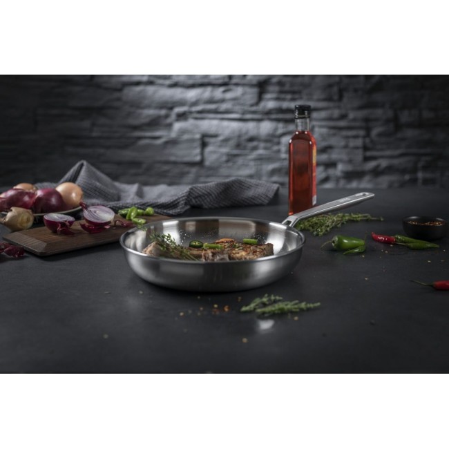 KUHN RIKON CULINARY FIVEPLY Frying pan uncoated 24 cm