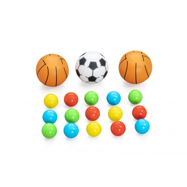 Bestway Kick N Swish 3-in-1 Multi-Use Inflatable Ball Pit with 18 Play Balls