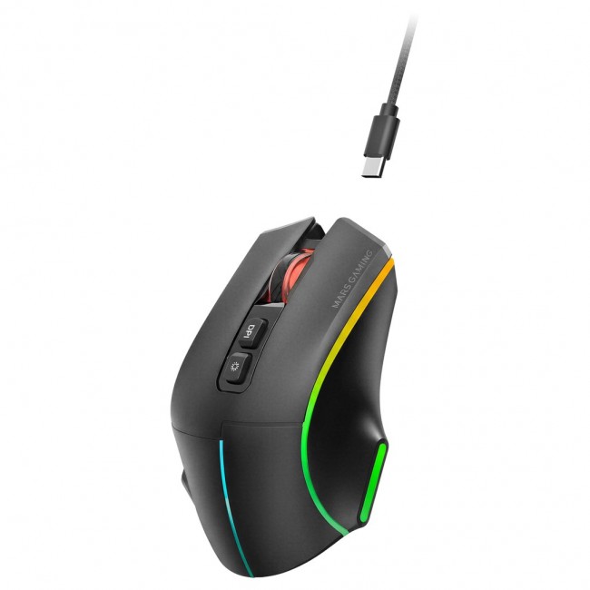 Mars Gaming MMWVECTOR mouse Right-hand RF Wireless + Bluetooth + USB Type-A Optical 12000 DPI