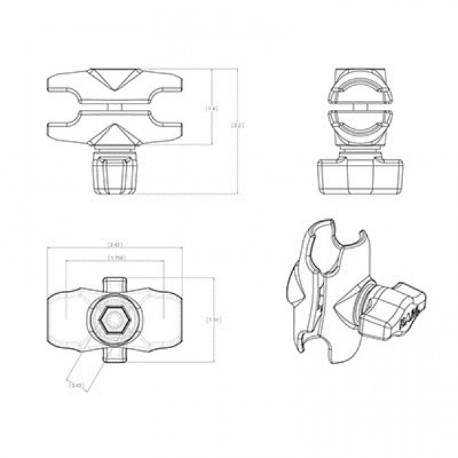 RAM Mounts Double Socket Arm