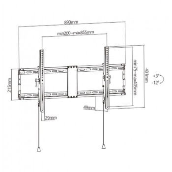 Gembird WM-90T-01 TV mount/stand 2.29 m (90