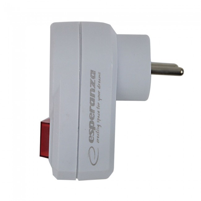Esperanza ELK301W Electrical Splitter 1 socket Switch White Esperanza ELK301W Electrical Splitter 1 socket Switch White