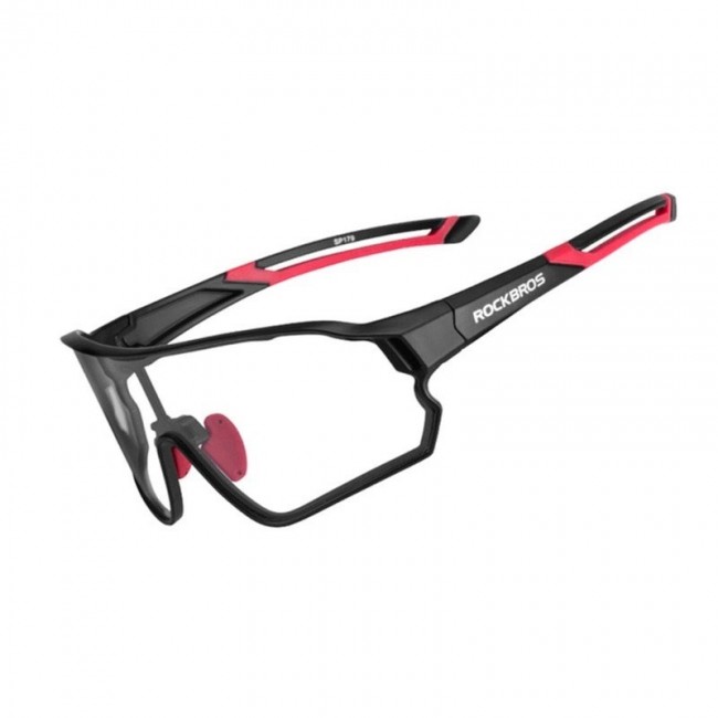 Rockbros 10135 UV400 photochromic cycling glasses, black and red Rockbros 10135 UV400 photochromic cycling glasses, black and red