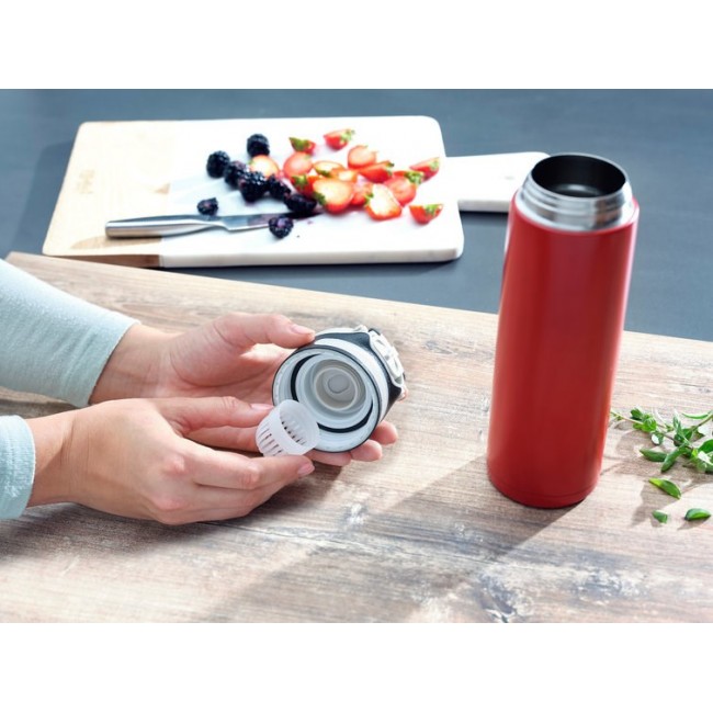 Leifheit 03273 travel mug 600 ml Black, Red Stainless steel