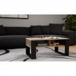 MODERN 2P SLIM ARTISAN COFFEE TABLE WITH BLACK LEGS