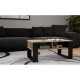MODERN 2P SLIM ARTISAN COFFEE TABLE WITH BLACK LEGS