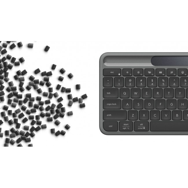 Logitech Signature Slim Solar+ K980 keyboard Universal RF Wireless + Bluetooth QWERTZ German Graphite