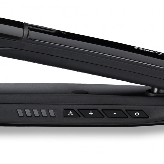 BaByliss Steam Mist Styler Straightening iron Black, Silver 67 W 98.4