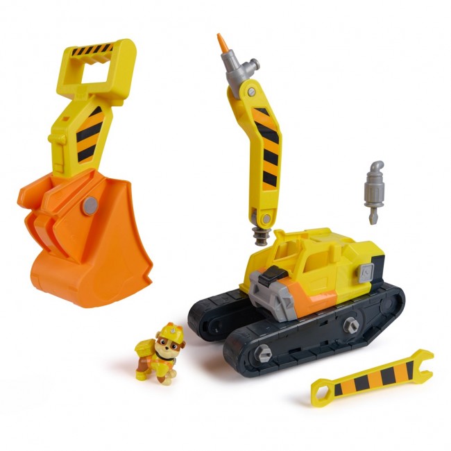Rubble & Crew Rubble's Ultimate Tool Bulldozer Vehicle, Toy Truck with Action Figure, PAW Patrol Kids Toys for Boys & Girls Ages 3 and Up