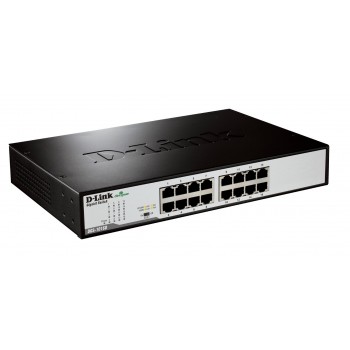 D-Link | 16-Port Gigabit Unmanaged Desktop Switch | DGS-1016D | Unmanaged | Desktop | 10/100 Mbps (RJ-45) ports quantity | 1 Gbps (RJ-45) ports quantity | SFP ports quantity | PoE ports quantity | PoE+ ports quantity | Power supply type | month(s)