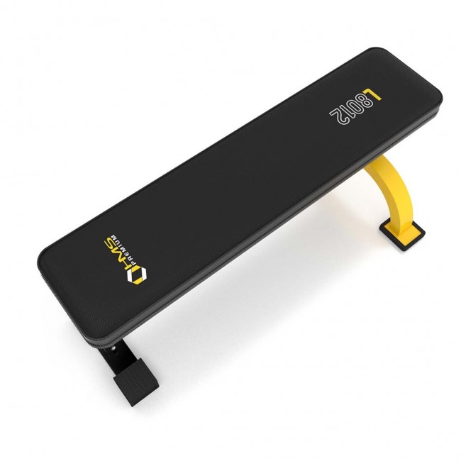 HMS Fitness L8012 Flat weight training bench Gym, Home Black, Yellow HMS Fitness L8012 Flat weight training bench Gym, Home Black, Yellow