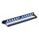 Techly UTP Patch Panel 24 Places RJ45 Cat.6A Inclined Output 1U Black Techly UTP Patch Panel 24 Places RJ45 Cat.6A Inclined Output 1U Black
