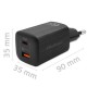 Qoltec 50766 mobile device charger Laptop, Portable gaming console, Power bank, Smartphone, Smartwatch, Tablet Black AC Fast charging Indoor Qoltec 50766 mobile device charger Laptop, Portable gaming console, Power bank, Smartphone, Smartwatch, Tablet Black AC Fast charging Indoor
