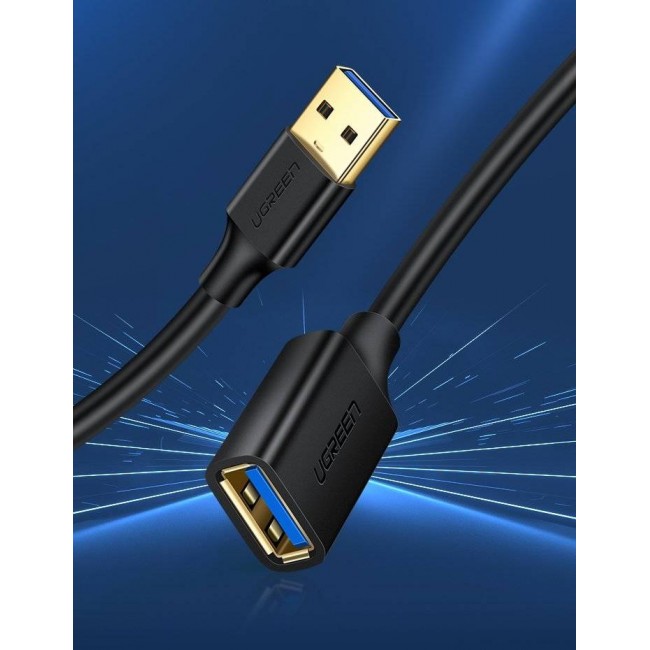 Ugreen extension cable adapter USB 3.0 (female) to USB 3.0 (male) 1 m (black)