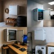 Extralink Rackmount cabinet 9U 600x600 ASP Gray wall mounted, metal door