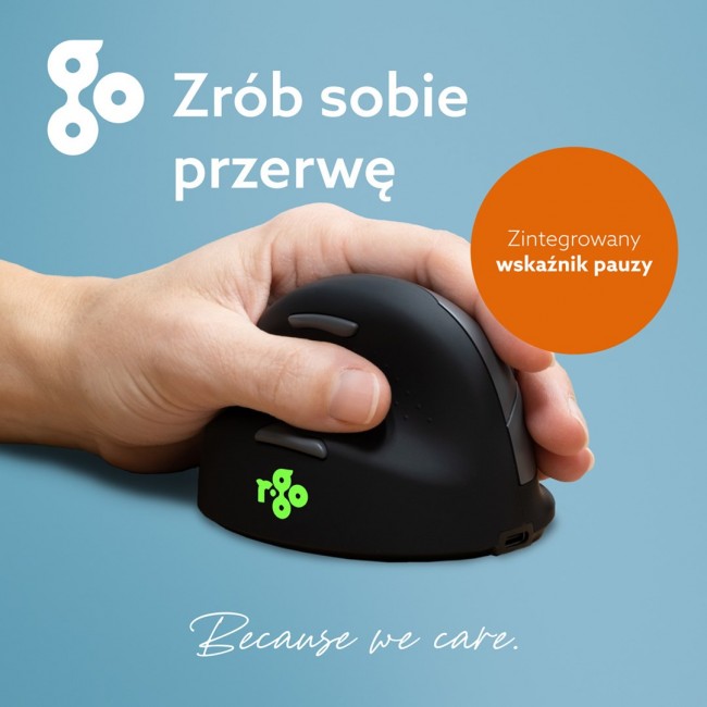 R-Go HE ergonomic mouse left Bluetooth black/silve