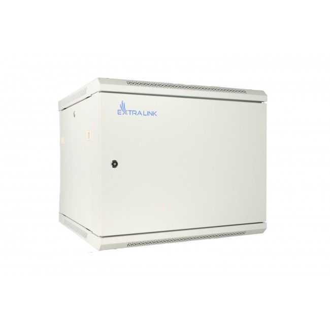 Extralink Rackmount cabinet 12U 600x450 ASP Gray wall mounted, metal door